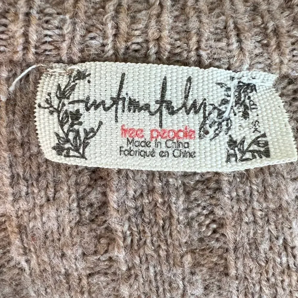 Intimately Free People Around the Clock Beige Oversized Sleep Pullover Size XS